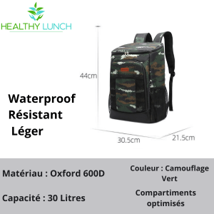 FreezeSatchel™ Sac à Dos Isotherme Camouflage Vert 30L