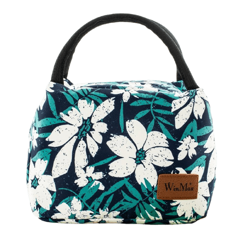 FrostyHaul™ Sac Isotherme Repas Fleurs Blanches