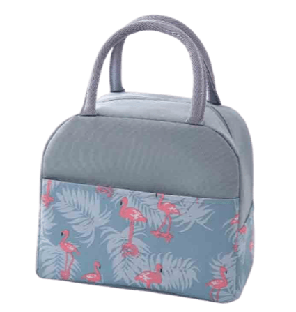 ArcticCarrier™ Sac Isotherme Repas Gris Flamants Roses