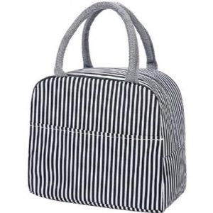 FrostyTote™ Sac Isotherme Repas Rayé Blanc Et Noir