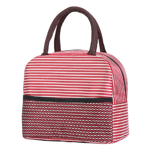 ChillyRunner™ Sac Isotherme Repas Rayé Rouge