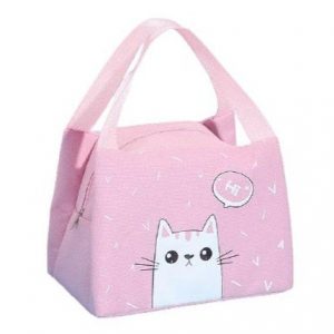 FrostyCrate™ Sac Isotherme Repas Rose Chat Kawaï
