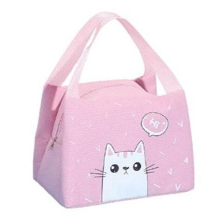 FrostyCrate™ Sac Isotherme Repas Rose Chat Kawaï