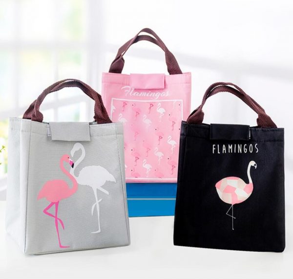 FrostBite™ Lunch Bag Rose Flamingos